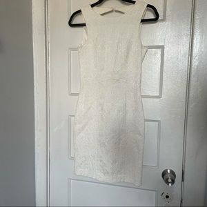 Sleeveless White Lace Dress